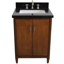 Load image into Gallery viewer, Bellaterra Home Vanity BellaTerra Home 25&quot; Single sink vanity in Walnut finish with Black galaxy granite and rectangle sink 400901-25-WA-BGR
