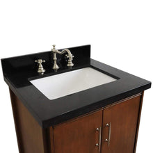 Load image into Gallery viewer, Bellaterra Home Vanity BellaTerra Home 25&quot; Single sink vanity in Walnut finish with Black galaxy granite and rectangle sink 400901-25-WA-BGR