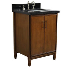 Load image into Gallery viewer, Bellaterra Home Vanity BellaTerra Home 25&quot; Single sink vanity in Walnut finish with Black galaxy granite and rectangle sink 400901-25-WA-BGR