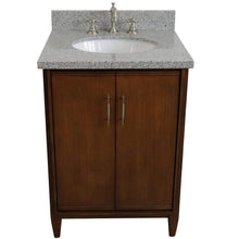 Load image into Gallery viewer, Bellaterra Home Vanity BellaTerra Home 25&quot; Single sink vanity in Walnut finish with Gray granite and oval sink 400901-25-WA-GYO