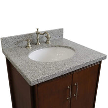 Load image into Gallery viewer, Bellaterra Home Vanity BellaTerra Home 25&quot; Single sink vanity in Walnut finish with Gray granite and oval sink 400901-25-WA-GYO