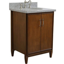 Load image into Gallery viewer, Bellaterra Home Vanity BellaTerra Home 25&quot; Single sink vanity in Walnut finish with Gray granite and oval sink 400901-25-WA-GYO