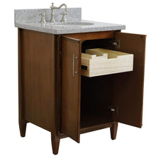 Load image into Gallery viewer, Bellaterra Home Vanity BellaTerra Home 25&quot; Single sink vanity in Walnut finish with Gray granite and oval sink 400901-25-WA-GYO