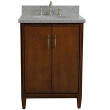 Load image into Gallery viewer, Bellaterra Home Vanity BellaTerra Home 25&quot; Single sink vanity in Walnut finish with Gray granite and oval sink 400901-25-WA-GYO