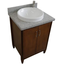 Load image into Gallery viewer, Bellaterra Home Vanity BellaTerra Home 25&quot; Single sink vanity in Walnut finish with Gray granite and round sink 400901-25-WA-GYRD
