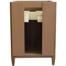 Load image into Gallery viewer, Bellaterra Home Vanity BellaTerra Home 25&quot; Single sink vanity in Walnut finish with White carrara marble and round sink 400901-25-WA-WMRD