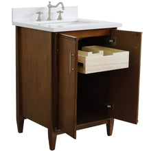 Load image into Gallery viewer, Bellaterra Home Vanity BellaTerra Home 25&quot; Single sink vanity in Walnut finish with White quartz and rectangle sink 400901-25-WA-WER