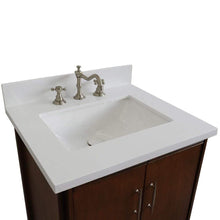 Load image into Gallery viewer, Bellaterra Home Vanity BellaTerra Home 25&quot; Single sink vanity in Walnut finish with White quartz and rectangle sink 400901-25-WA-WER