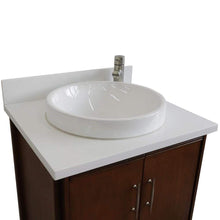 Load image into Gallery viewer, Bellaterra Home Vanity BellaTerra Home 25&quot; Single sink vanity in Walnut finish with White quartz and round sink 400901-25-WA-WERD