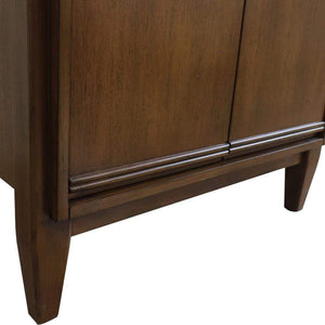 Bellaterra Home Vanity BellaTerra Home 25" Single sink vanity in Walnut finish with White quartz and round sink 400901-25-WA-WERD