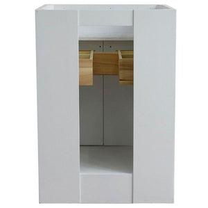 Bellaterra Home Vanity BellaTerra Home 25" Single Sink Vanity in White Finish with Black Galaxy Granite and Oval Sink 400700-25-WH-BGO