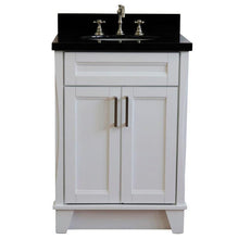 Load image into Gallery viewer, Bellaterra Home Vanity BellaTerra Home 25&quot; Single Sink Vanity in White Finish with Black Galaxy Granite and Oval Sink 400700-25-WH-BGO