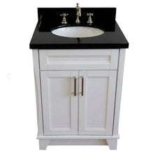 Load image into Gallery viewer, Bellaterra Home Vanity BellaTerra Home 25&quot; Single Sink Vanity in White Finish with Black Galaxy Granite and Oval Sink 400700-25-WH-BGO