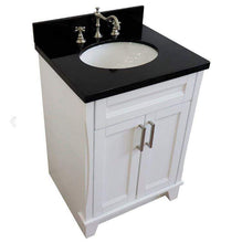 Load image into Gallery viewer, Bellaterra Home Vanity BellaTerra Home 25&quot; Single Sink Vanity in White Finish with Black Galaxy Granite and Oval Sink 400700-25-WH-BGO