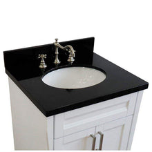 Load image into Gallery viewer, Bellaterra Home Vanity BellaTerra Home 25&quot; Single Sink Vanity in White Finish with Black Galaxy Granite and Oval Sink 400700-25-WH-BGO