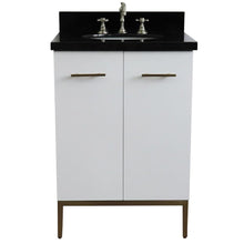 Load image into Gallery viewer, Bellaterra Home Vanity BellaTerra Home 25&quot; Single sink vanity in White finish with Black galaxy granite and oval sink 408001-25-WH-BGO