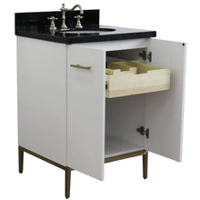 Load image into Gallery viewer, Bellaterra Home Vanity BellaTerra Home 25&quot; Single sink vanity in White finish with Black galaxy granite and oval sink 408001-25-WH-BGO