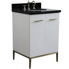 Load image into Gallery viewer, Bellaterra Home Vanity BellaTerra Home 25&quot; Single sink vanity in White finish with Black galaxy granite and oval sink 408001-25-WH-BGO