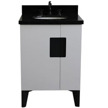 Load image into Gallery viewer, Bellaterra Home Vanity BellaTerra Home 25&quot; Single sink vanity in White finish with Black galaxy granite and oval sink 408800-25-WH-BGO