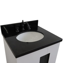 Load image into Gallery viewer, Bellaterra Home Vanity BellaTerra Home 25&quot; Single sink vanity in White finish with Black galaxy granite and oval sink 408800-25-WH-BGO