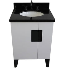 Load image into Gallery viewer, Bellaterra Home Vanity BellaTerra Home 25&quot; Single sink vanity in White finish with Black galaxy granite and oval sink 408800-25-WH-BGO