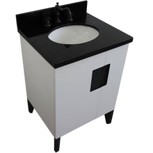 Load image into Gallery viewer, Bellaterra Home Vanity BellaTerra Home 25&quot; Single sink vanity in White finish with Black galaxy granite and oval sink 408800-25-WH-BGO