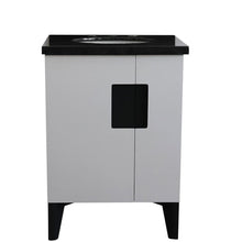Load image into Gallery viewer, Bellaterra Home Vanity BellaTerra Home 25&quot; Single sink vanity in White finish with Black galaxy granite and oval sink 408800-25-WH-BGO