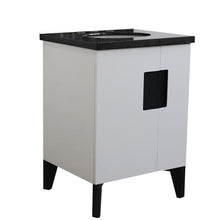 Load image into Gallery viewer, Bellaterra Home Vanity BellaTerra Home 25&quot; Single sink vanity in White finish with Black galaxy granite and oval sink 408800-25-WH-BGO