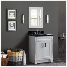Load image into Gallery viewer, Bellaterra Home Vanity BellaTerra Home 25&quot; Single Sink Vanity in White Finish with Black Galaxy Granite and Rectangle Sink 400700-25-WH-BGR