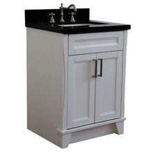 Load image into Gallery viewer, Bellaterra Home Vanity BellaTerra Home 25&quot; Single Sink Vanity in White Finish with Black Galaxy Granite and Rectangle Sink 400700-25-WH-BGR