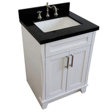 Load image into Gallery viewer, Bellaterra Home Vanity BellaTerra Home 25&quot; Single Sink Vanity in White Finish with Black Galaxy Granite and Rectangle Sink 400700-25-WH-BGR
