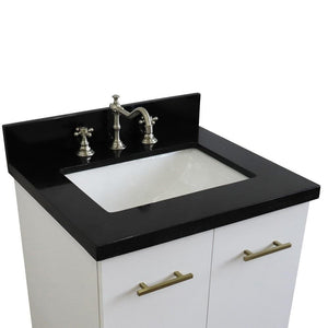 Bellaterra Home Vanity BellaTerra Home 25" Single sink vanity in White finish with Black galaxy granite and rectangle sink 408001-25-WH-BGR
