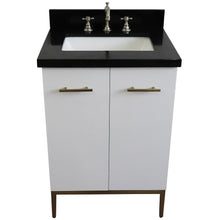 Load image into Gallery viewer, Bellaterra Home Vanity BellaTerra Home 25&quot; Single sink vanity in White finish with Black galaxy granite and rectangle sink 408001-25-WH-BGR