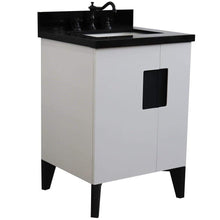 Load image into Gallery viewer, Bellaterra Home Vanity BellaTerra Home 25&quot; Single sink vanity in White finish with Black galaxy granite and rectangle sink 408800-25-WH-BGR