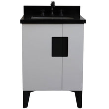 Load image into Gallery viewer, Bellaterra Home Vanity BellaTerra Home 25&quot; Single sink vanity in White finish with Black galaxy granite and rectangle sink 408800-25-WH-BGR
