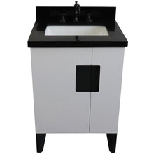 Load image into Gallery viewer, Bellaterra Home Vanity BellaTerra Home 25&quot; Single sink vanity in White finish with Black galaxy granite and rectangle sink 408800-25-WH-BGR