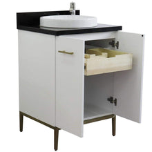 Load image into Gallery viewer, Bellaterra Home Vanity BellaTerra Home 25&quot; Single sink vanity in White finish with Black galaxy granite and round sink 408001-25-WH-BGRD