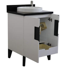 Load image into Gallery viewer, Bellaterra Home Vanity BellaTerra Home 25&quot; Single sink vanity in White finish with Black galaxy granite and round sink 408800-25-WH-BGRD