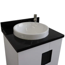 Load image into Gallery viewer, Bellaterra Home Vanity BellaTerra Home 25&quot; Single sink vanity in White finish with Black galaxy granite and round sink 408800-25-WH-BGRD