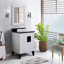 Load image into Gallery viewer, Bellaterra Home Vanity BellaTerra Home 25&quot; Single sink vanity in White finish with Black galaxy granite and round sink 408800-25-WH-BGRD