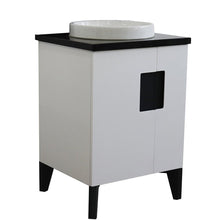 Load image into Gallery viewer, Bellaterra Home Vanity BellaTerra Home 25&quot; Single sink vanity in White finish with Black galaxy granite and round sink 408800-25-WH-BGRD