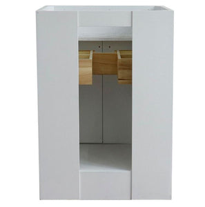 Bellaterra Home Vanity BellaTerra Home 25" Single Sink Vanity in White Finish with Gray Granite and Oval Sink 400700-25-WH-GYO