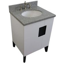 Load image into Gallery viewer, Bellaterra Home Vanity BellaTerra Home 25&quot; Single sink vanity in White finish with Gray granite and oval sink 408800-25-WH-GYO