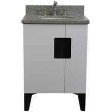 Load image into Gallery viewer, Bellaterra Home Vanity BellaTerra Home 25&quot; Single sink vanity in White finish with Gray granite and oval sink 408800-25-WH-GYO