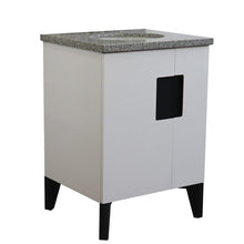 Load image into Gallery viewer, Bellaterra Home Vanity BellaTerra Home 25&quot; Single sink vanity in White finish with Gray granite and oval sink 408800-25-WH-GYO