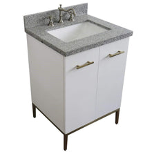 Load image into Gallery viewer, Bellaterra Home Vanity BellaTerra Home 25&quot; Single sink vanity in White finish with Gray granite and rectangle sink 408001-25-WH-GYR