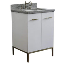 Load image into Gallery viewer, Bellaterra Home Vanity BellaTerra Home 25&quot; Single sink vanity in White finish with Gray granite and rectangle sink 408001-25-WH-GYR