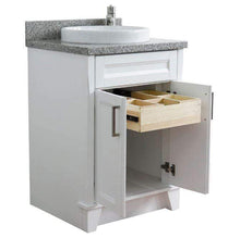 Load image into Gallery viewer, Bellaterra Home Vanity BellaTerra Home 25&quot; Single Sink Vanity in White Finish with Gray Granite and Round Sink 400700-25-WH-GYRD