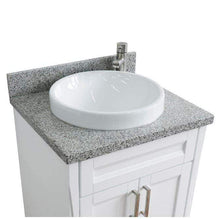 Load image into Gallery viewer, Bellaterra Home Vanity BellaTerra Home 25&quot; Single Sink Vanity in White Finish with Gray Granite and Round Sink 400700-25-WH-GYRD