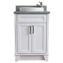 Load image into Gallery viewer, Bellaterra Home Vanity BellaTerra Home 25&quot; Single Sink Vanity in White Finish with Gray Granite and Round Sink 400700-25-WH-GYRD
